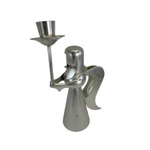 BANKA TIN ANGEL CANDLESTICK CANDLE HOLDER Taper Vintage 10" 50026